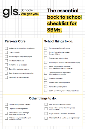 back to school checklist for sbms