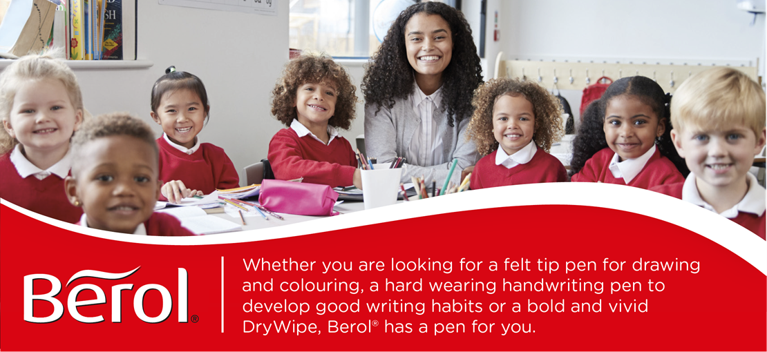 Whether you are looking for a felt tip pen for drawing and colouring, a hard wearing handwriting pen to develop good writing habits or a bold and vivid DryWipe, Berol® has a pen for you.