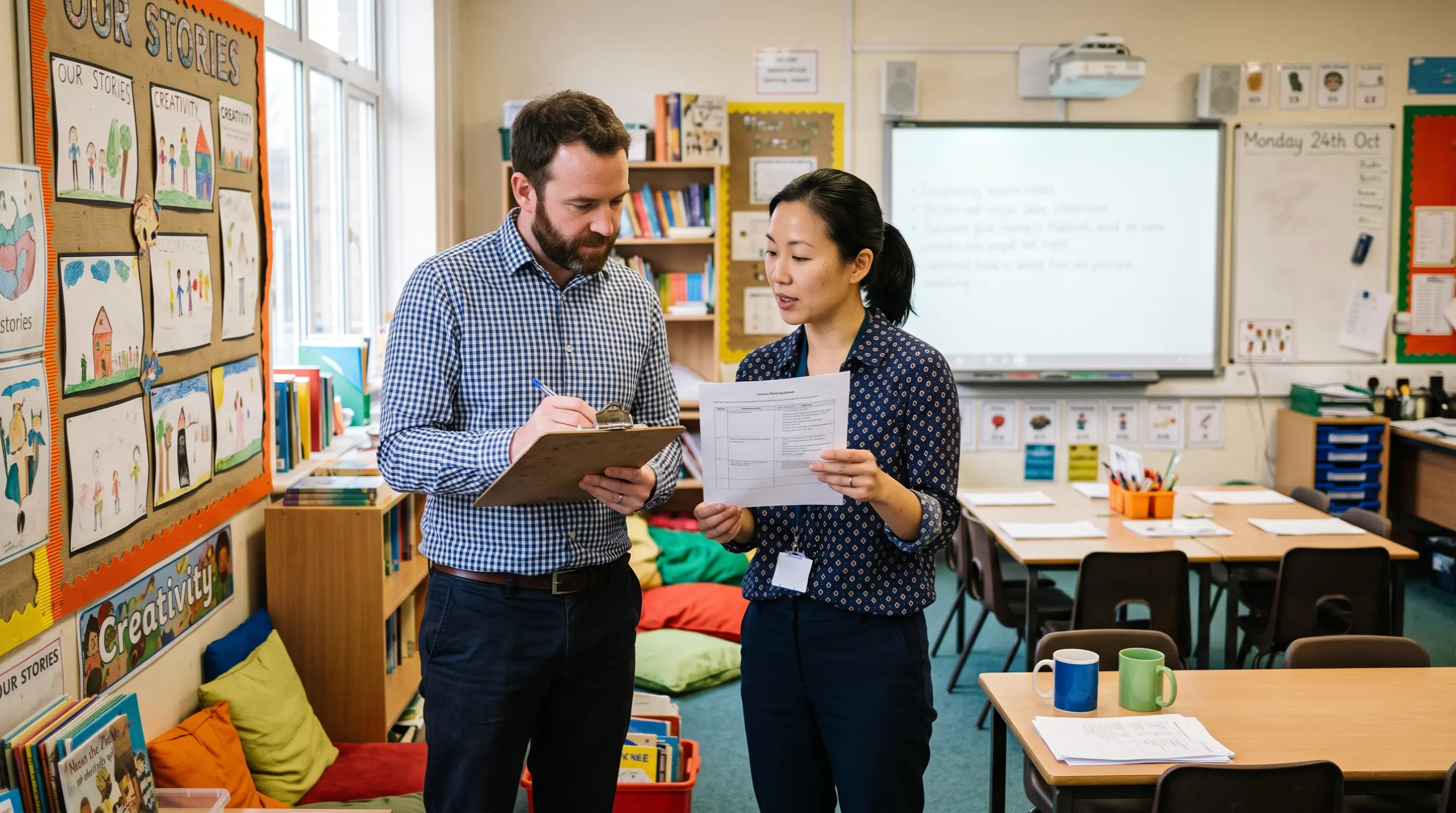 Teachers collaborating