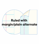 Ruled with Margin / Plain Alternate