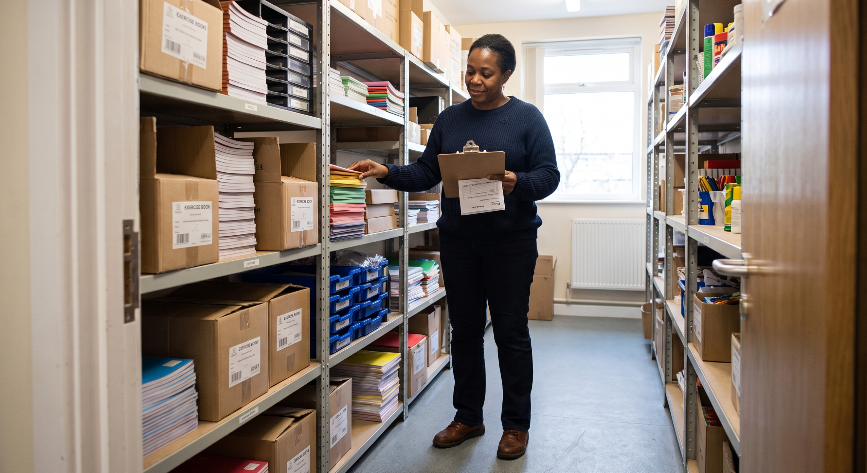 Teaching searching in a stockroom