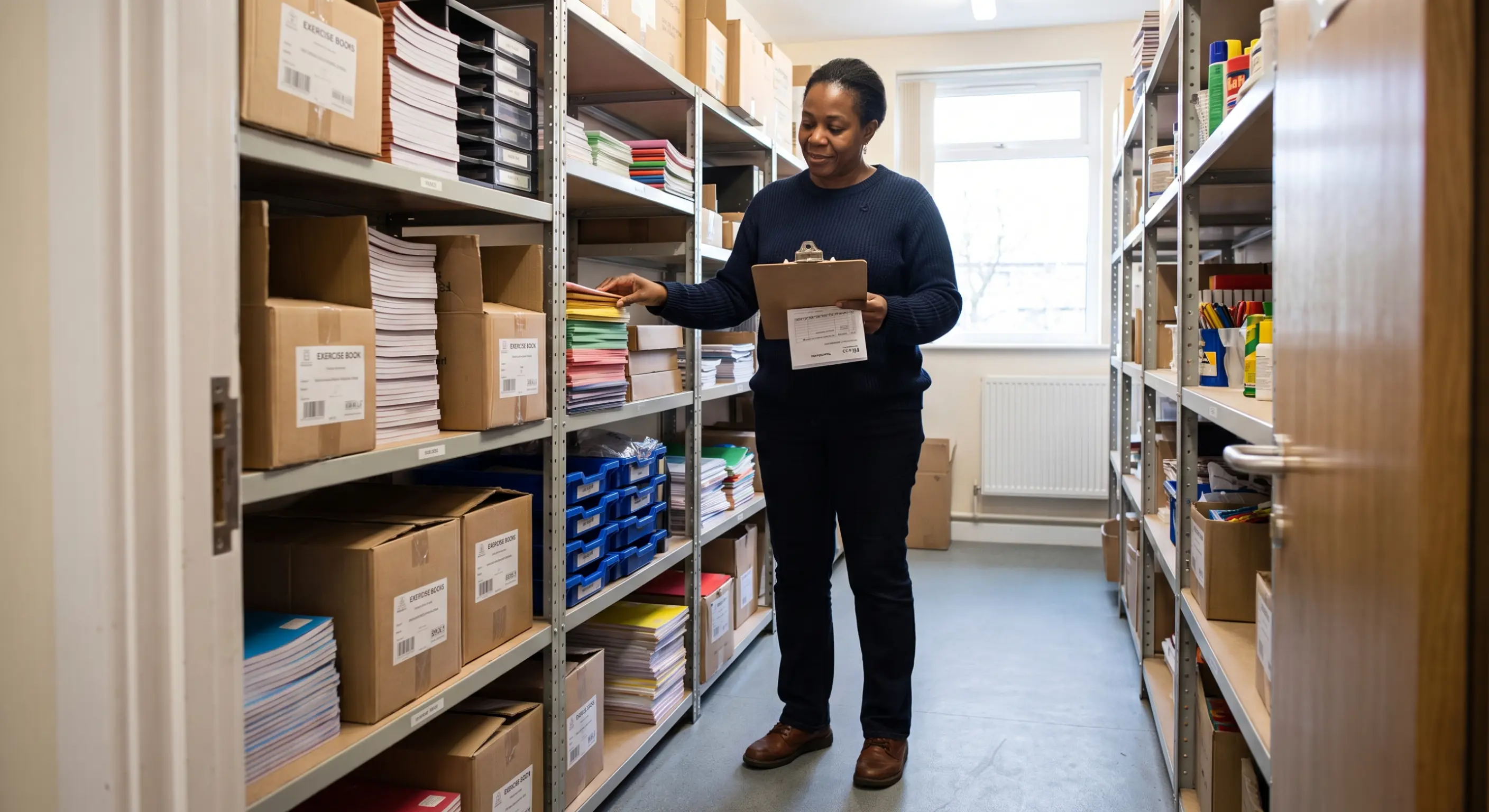 Teaching searching in a stockroom